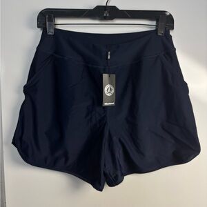 RELLECIGA Women's Navy swimming trunks upf 50 Athletic Shorts